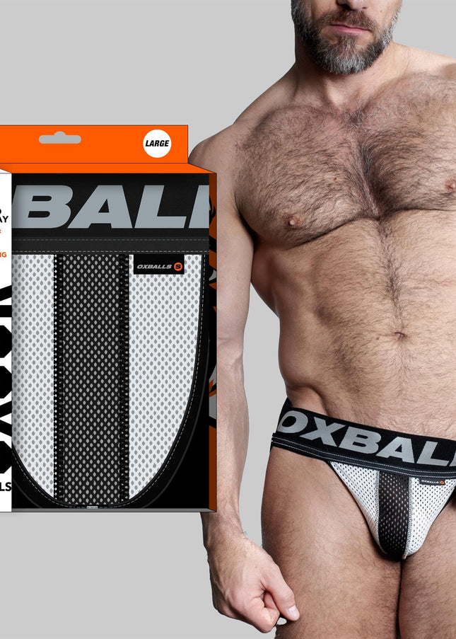 Oxballs Airmesh Jock, Ice White - Oxballs -