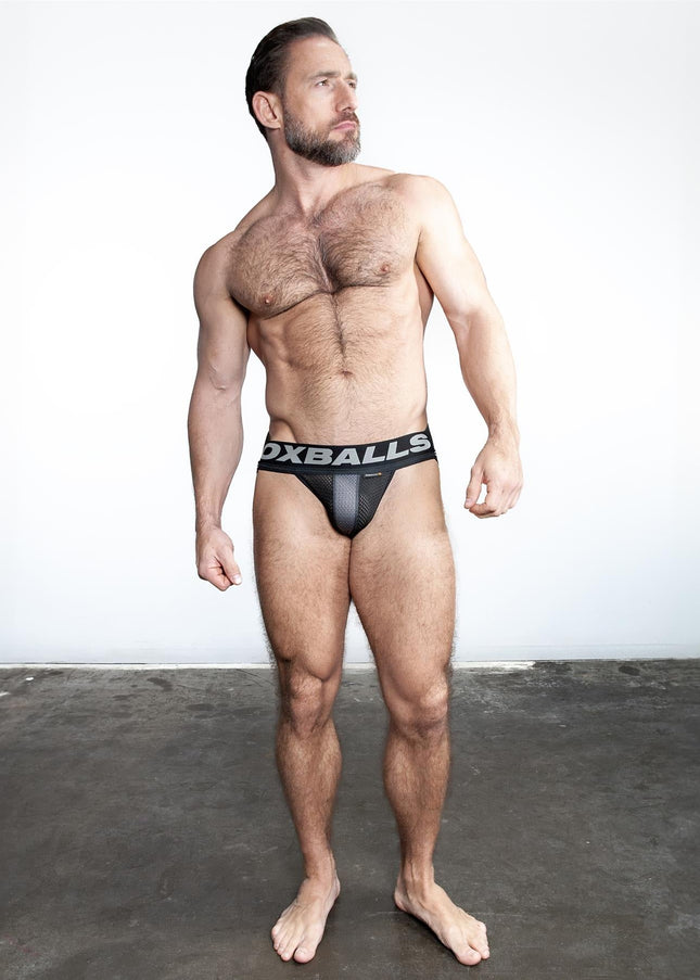 Oxballs Airmesh Jock, Tar Black - Oxballs -