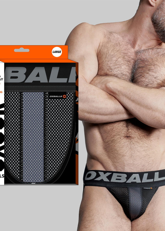 Oxballs Airmesh Jock, Tar Black - Oxballs -