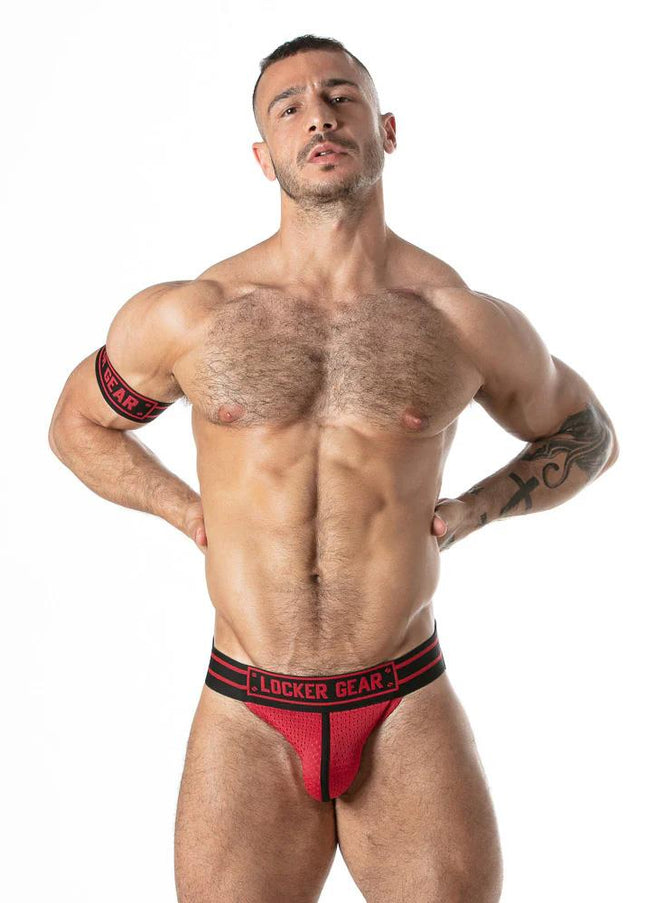 LOCKER GEAR Sweat It Jockstrap, Red