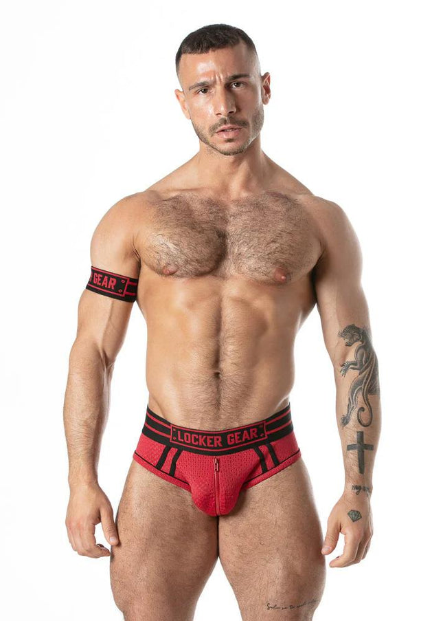 LOCKER GEAR Sweat It Jock Brief, Red