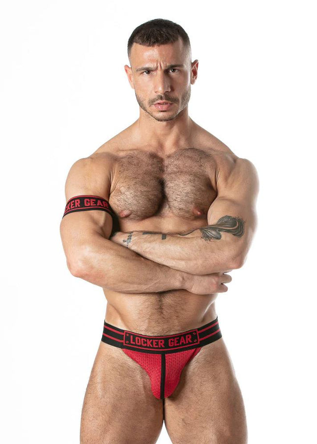 LOCKER GEAR Sweat It Jockstrap, Red