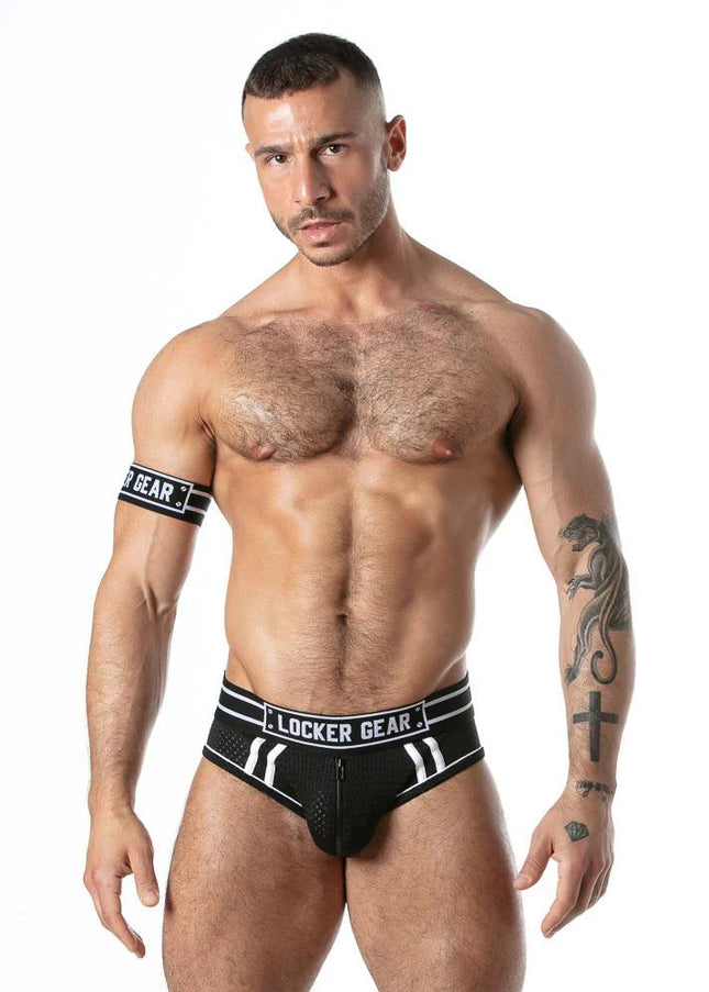 LOCKER GEAR Sweat It Jock Brief, Black