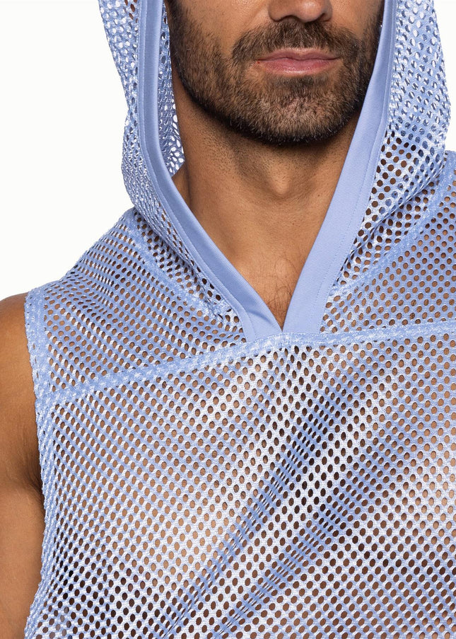 BIKE Hooded Sleeveless Practice Jersey, Ice Blue - Bike Athletic -