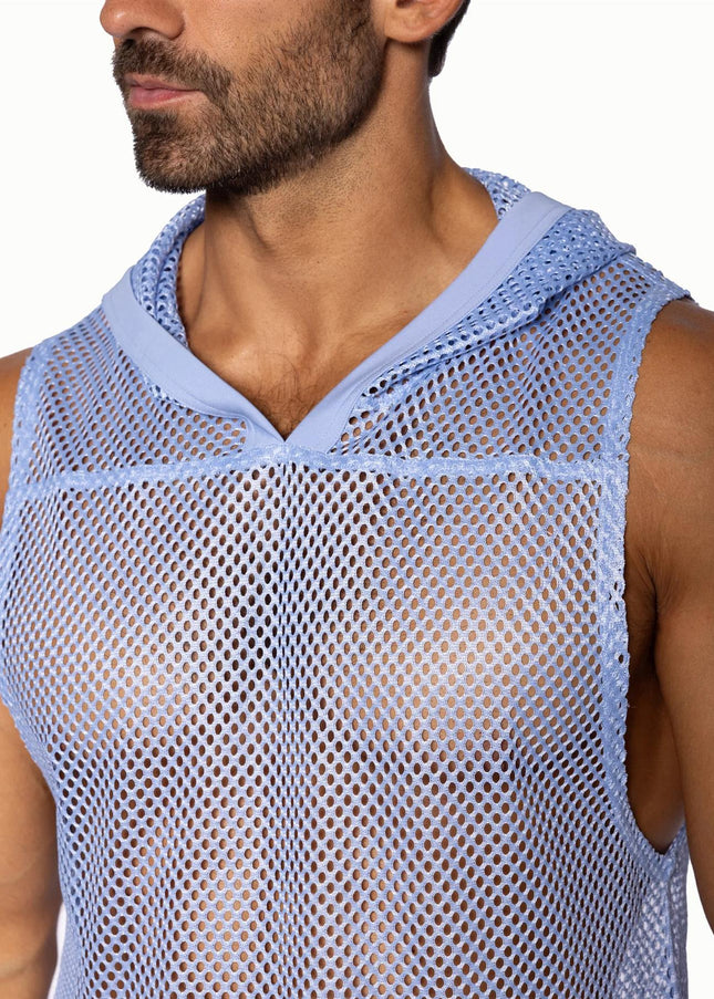 BIKE Hooded Sleeveless Practice Jersey, Ice Blue - Bike Athletic -