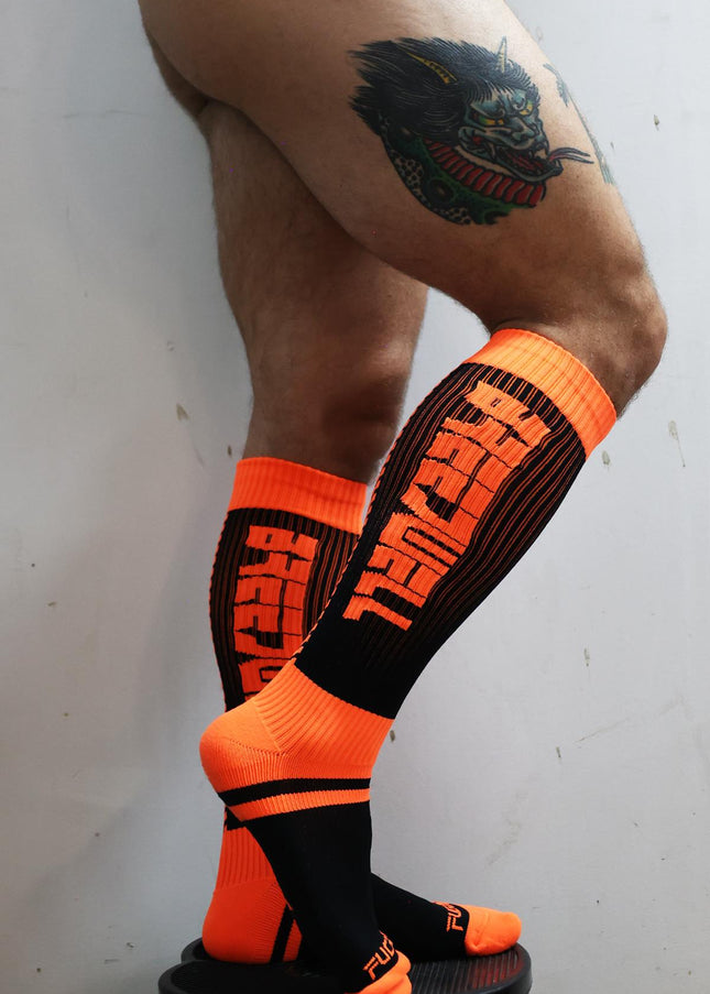 Breedwell Eternity Socks, Neon Orange - Breedwell -