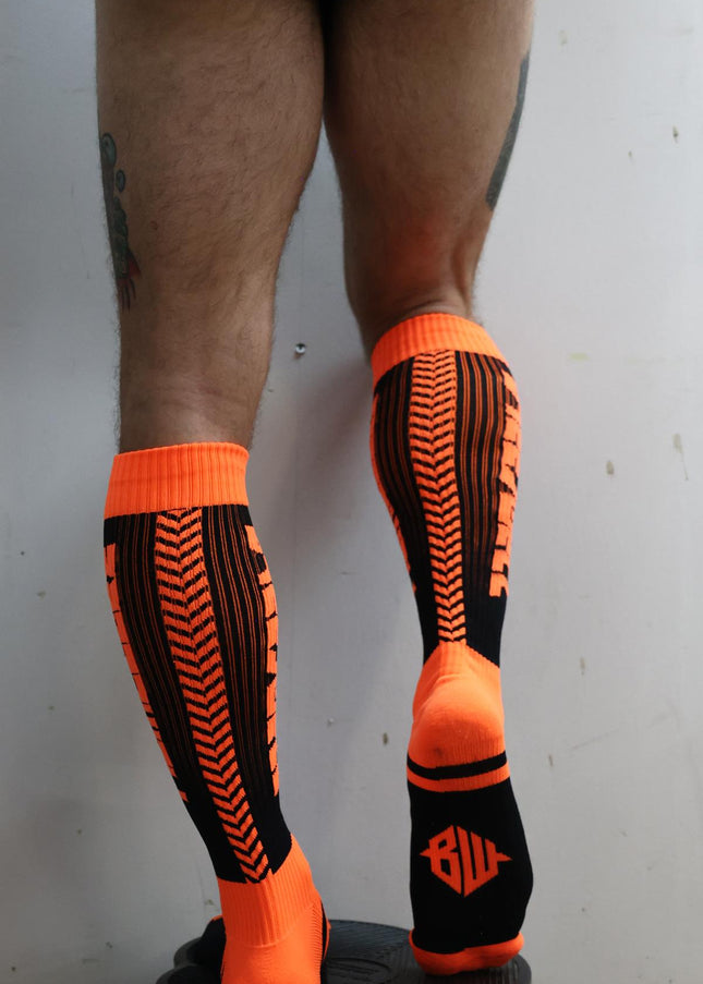 Breedwell Eternity Socks, Neon Orange - Breedwell -