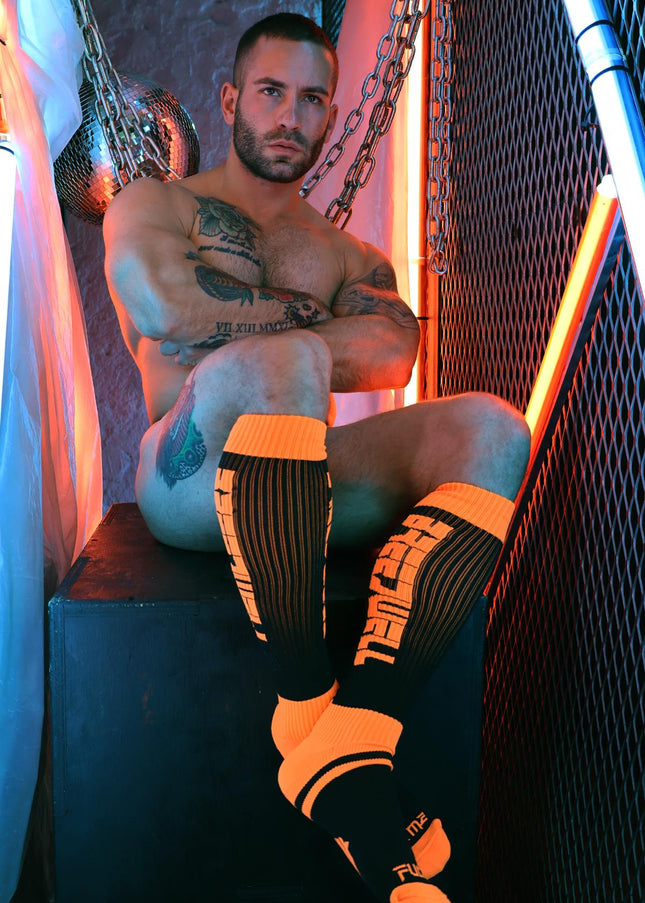 Breedwell Eternity Socks, Neon Orange - Breedwell -