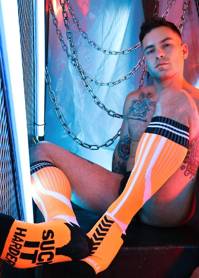 Breedwell Sucker Socks, Neon Orange - Breedwell -