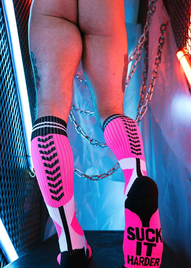Breedwell Sucker Socks, Neon Pink - Breedwell -