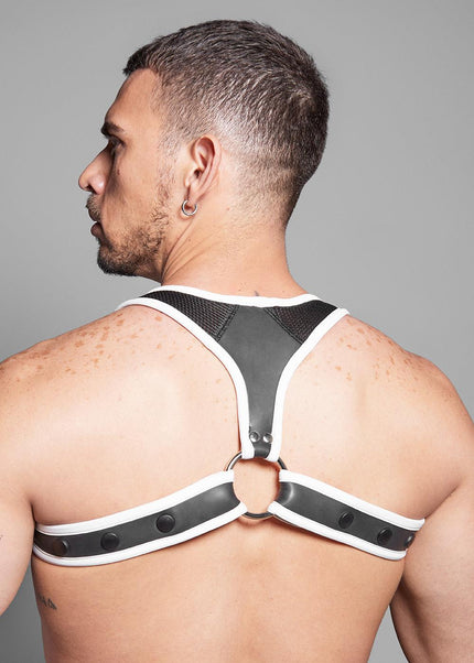 Dale Mas Neoprene Smooth Skin Harness, Black/White - Dale Mas - 