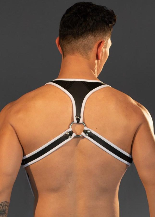 Dale Mas Neoprene Smooth Skin Industry Harness, Black/White - Dale Mas-