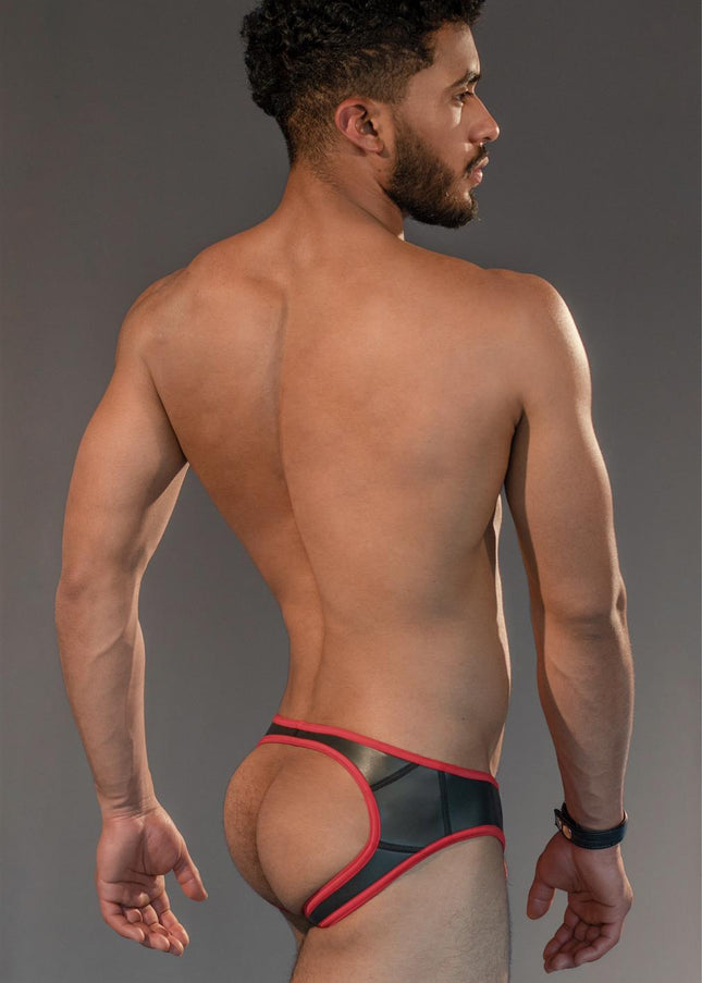 Dale Mas Neoprene Smooth Skin Jock, Black/Red - Dale Mas-