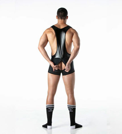 LEADER Brut Wrestling Singlet, Black - Leader - 