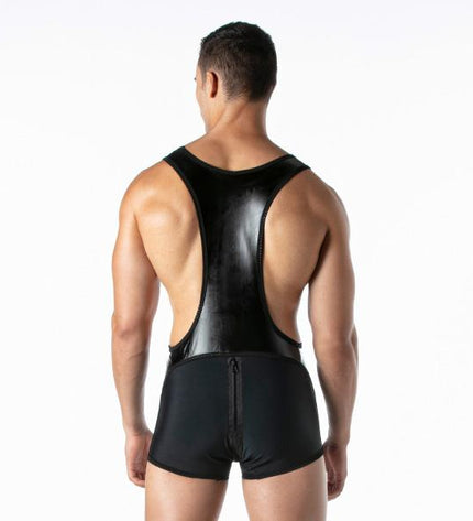 LEADER Brut Wrestling Singlet, Black - Leader - 