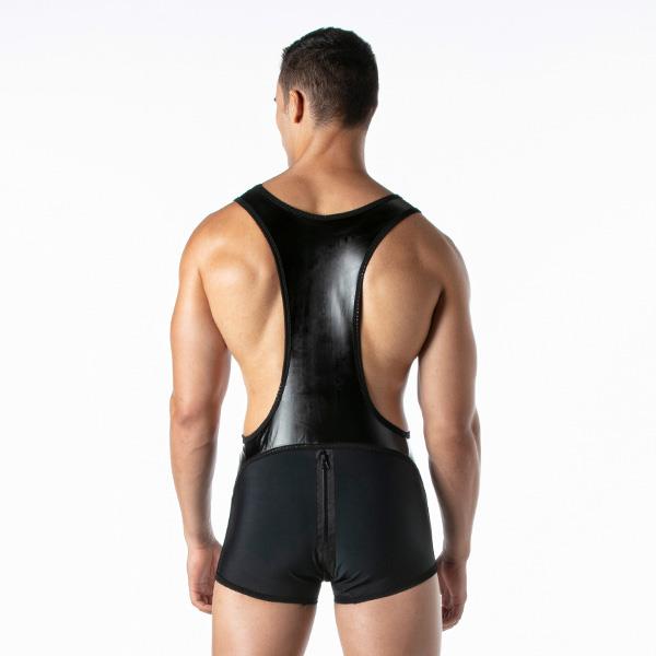 LEADER Brut Wrestling Singlet, Black - Leader - 