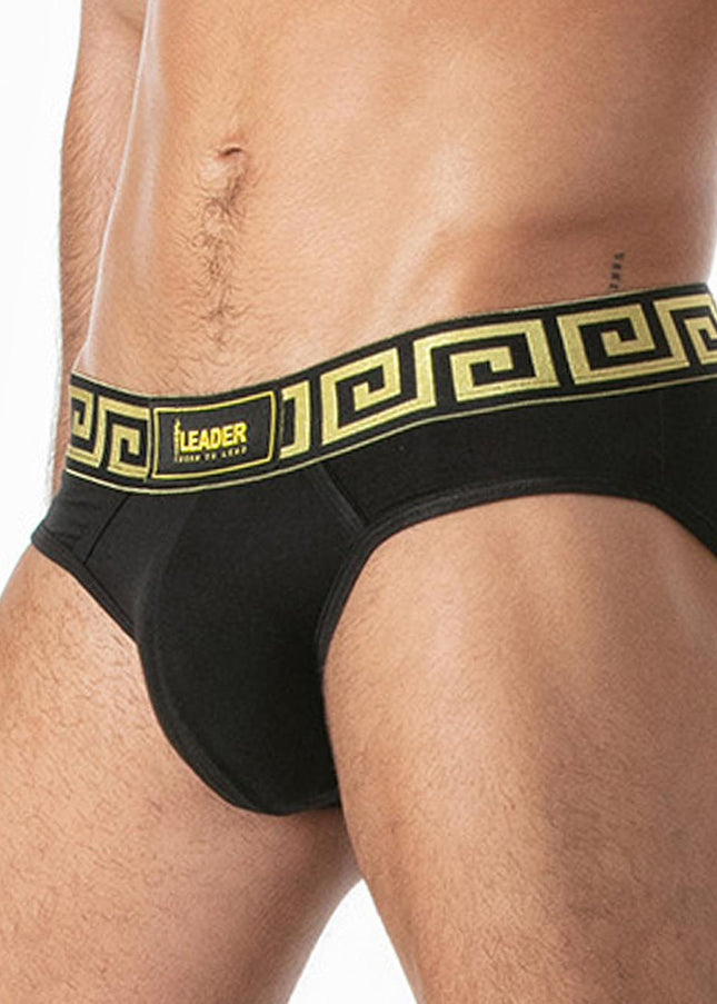 LEADER Invictus Briefs, Black/Gold - Leader - 