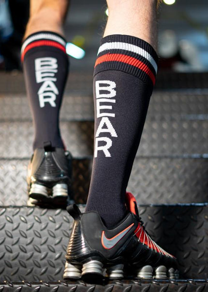 BOXER Football Socks, BEAR, Black/Red/White - Boxer Barcelona