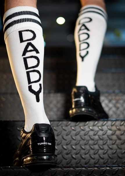 BOXER Football Socks, DADDY, White/Black - Boxer Barcelona-Clubwear
