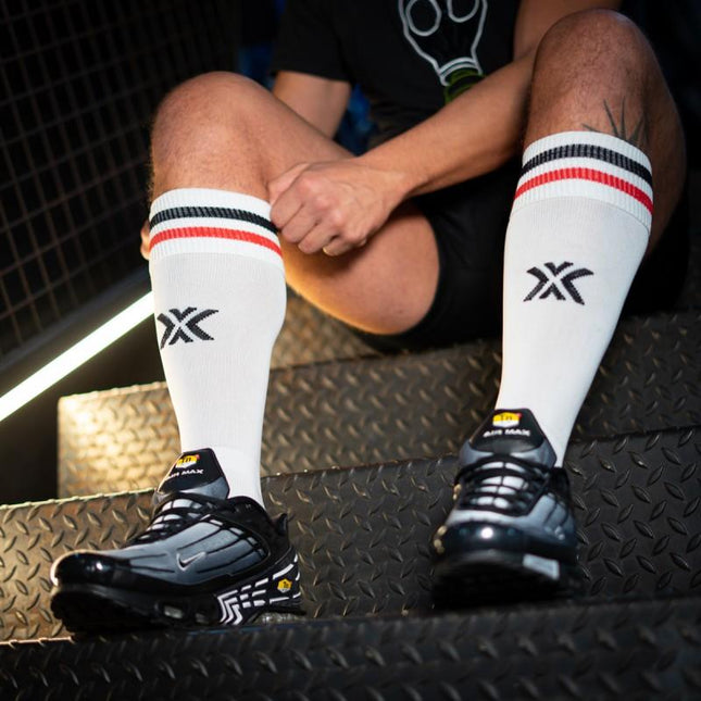 BOXER Football Socks, SLUT, White/Red/Black - Boxer Barcelona-Clubwear