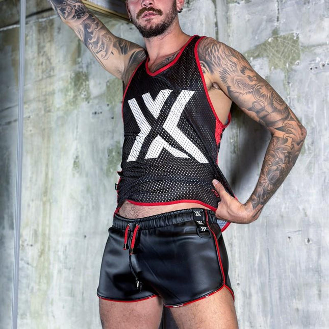 BOXER New Gen Sexy Zipper Shorts, Black/Red - Boxer Barcelona-