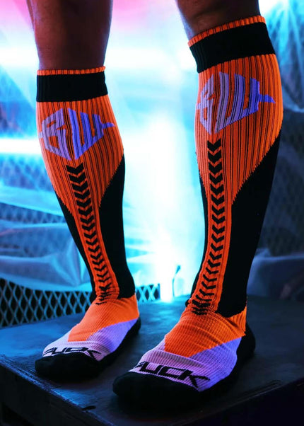 Breedwell Akira Socks, Neon Orange - BREEDWELL-