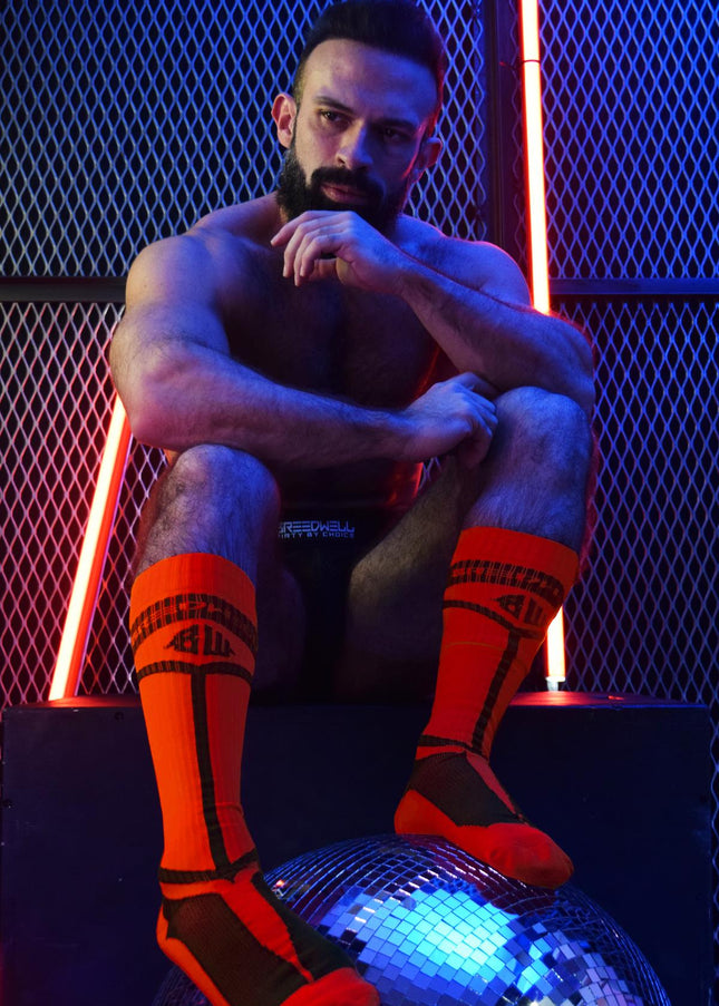 Breedwell Hybred Socks, Neon Orange - BREEDWELL-