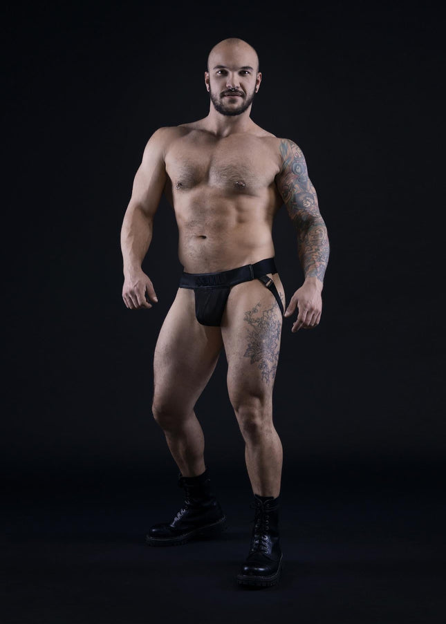 BULL Leather Jockstrap with Leather Straps - BULL-